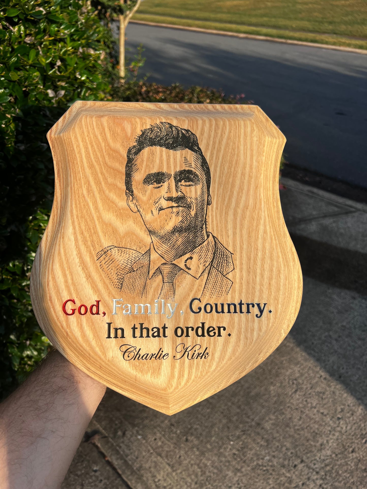 Charlie Kirk Inspirational Plaque