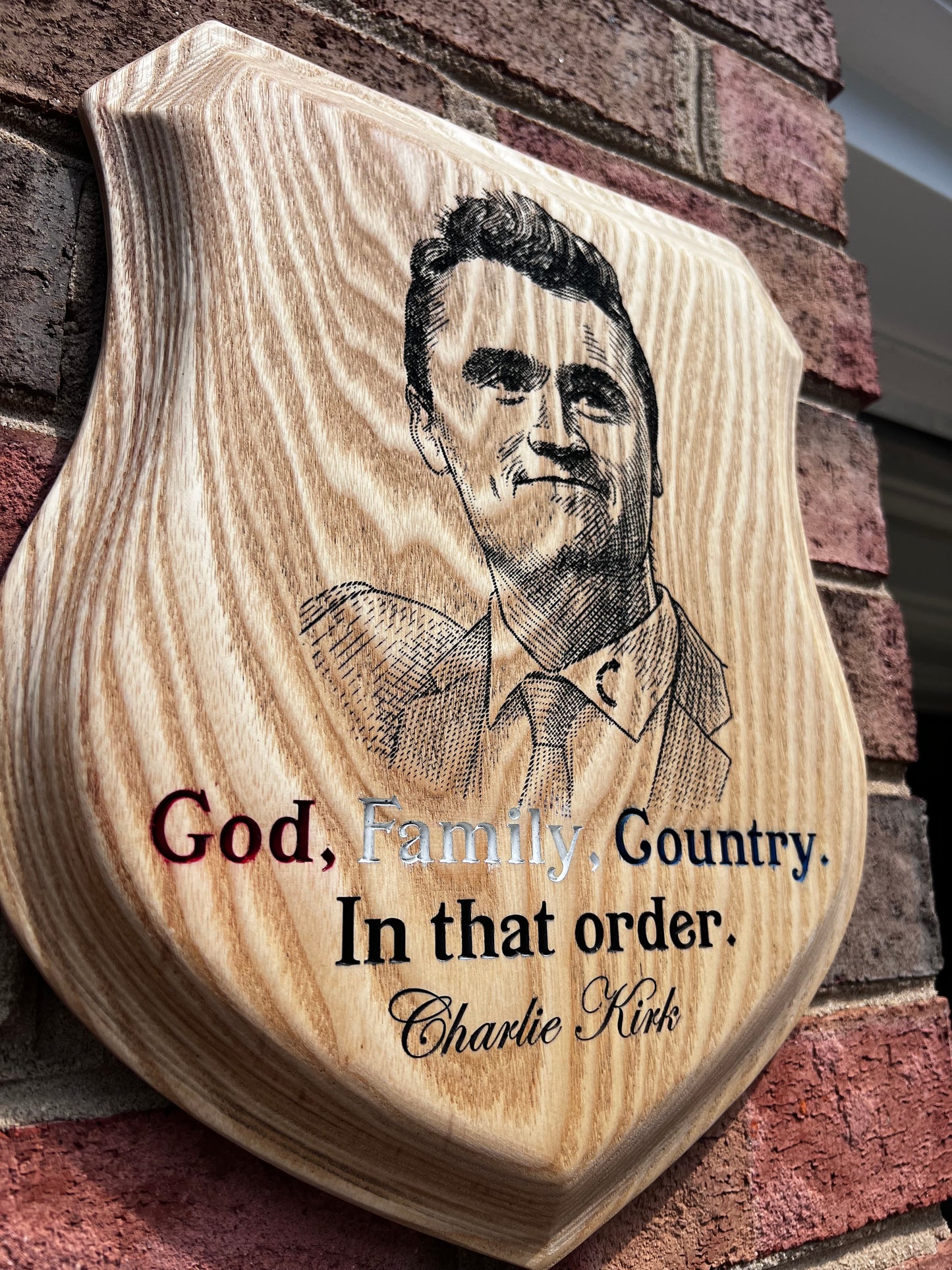 Charlie Kirk Inspirational Plaque