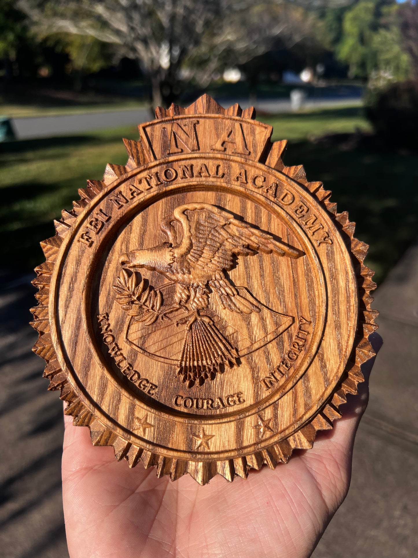 FBI National Academy Wooden Wall Plaque